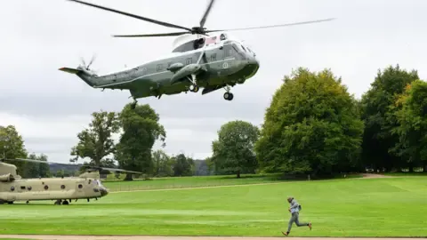 The US President Diverted and Forced to Change Helicopters En Route to Stansted